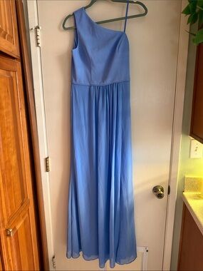 Adrianna Papell One Shoulder Chiffon Gown - Size 4